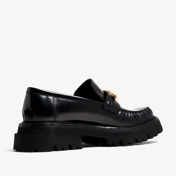 Ferragamo Black Leather Ingrid Loafers - Picture 7 of 14